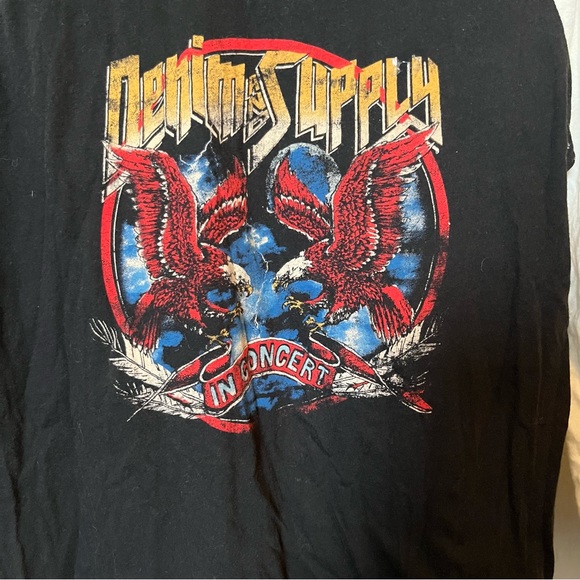 Rare Ralph Lauren Denim & Supply In Concert 3/4 Sleeve Raglan Logo Tee Sz M - Picture 2 of 6